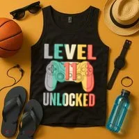 Level 11 Unlocked 11th Birthday Tank Top thumb 4