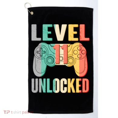 Level 11 Unlocked 11th Birthday Golf Towel