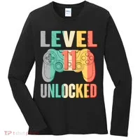 Level 11 Unlocked 11th Birthday Women's Long Sleeve Shirt thumb 0