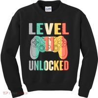 Level 11 Unlocked 11th Birthday Kids Sweatshirt thumb 0