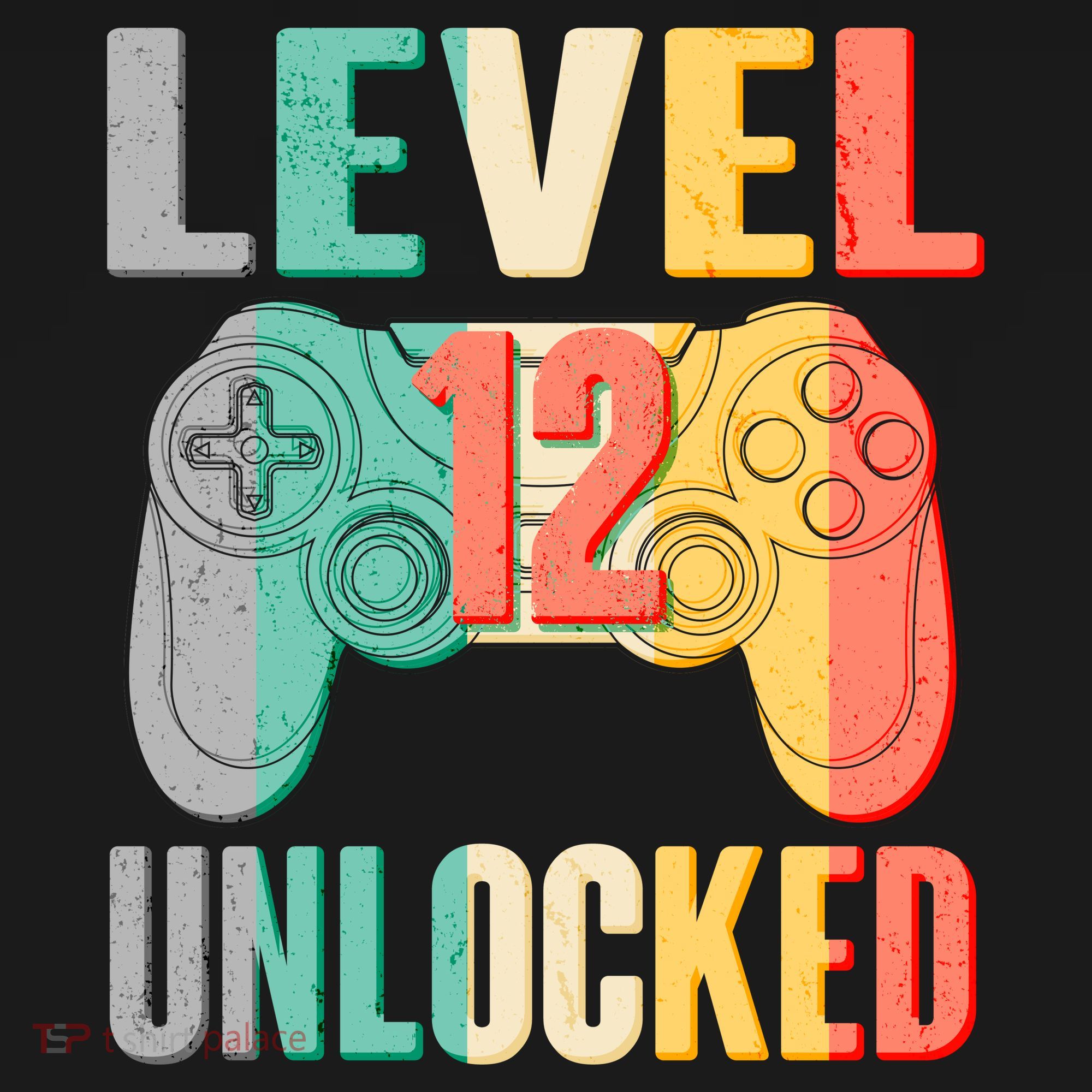 Level 12 Unlocked Twelve Years Old  Button