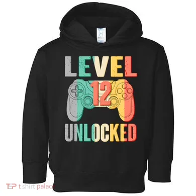 Level 12 Unlocked Twelve Years Old  Toddler Hoodie