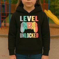 Level 12 Unlocked Twelve Years Old  Kids Hoodie thumb 3