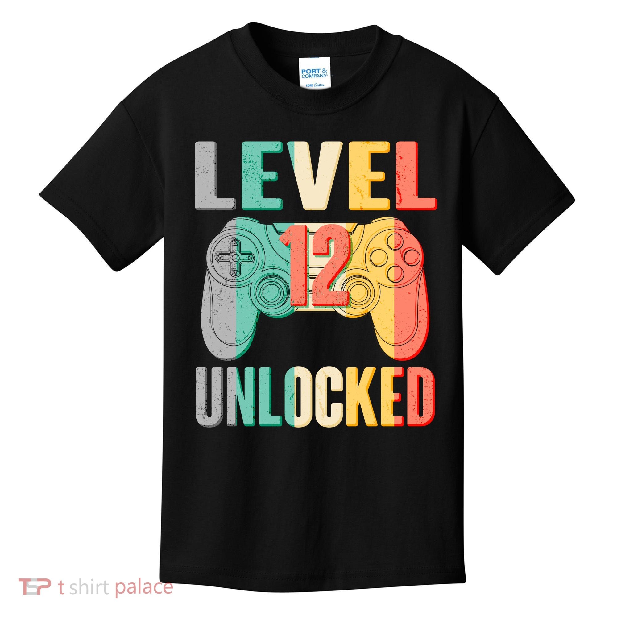 Level 12 Unlocked Twelve Years Old  Kids T-Shirt