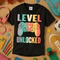 Level 12 Unlocked Twelve Years Old  Kids T-Shirt thumb 3