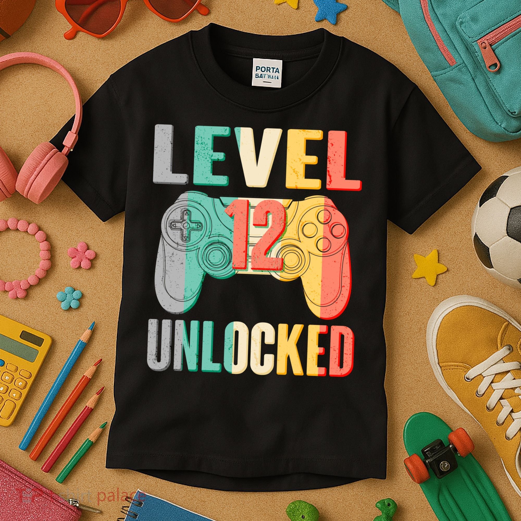 Level 12 Unlocked Twelve Years Old  Kids T-Shirt