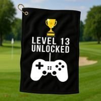 Level 13 Unlocked Official Teenager Golf Towel thumb 1