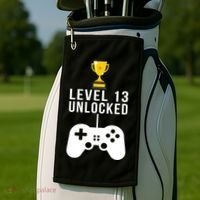 Level 13 Unlocked Official Teenager Golf Towel thumb 2