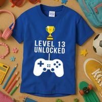 Level 13 Unlocked Official Teenager Kids T-Shirt thumb 3