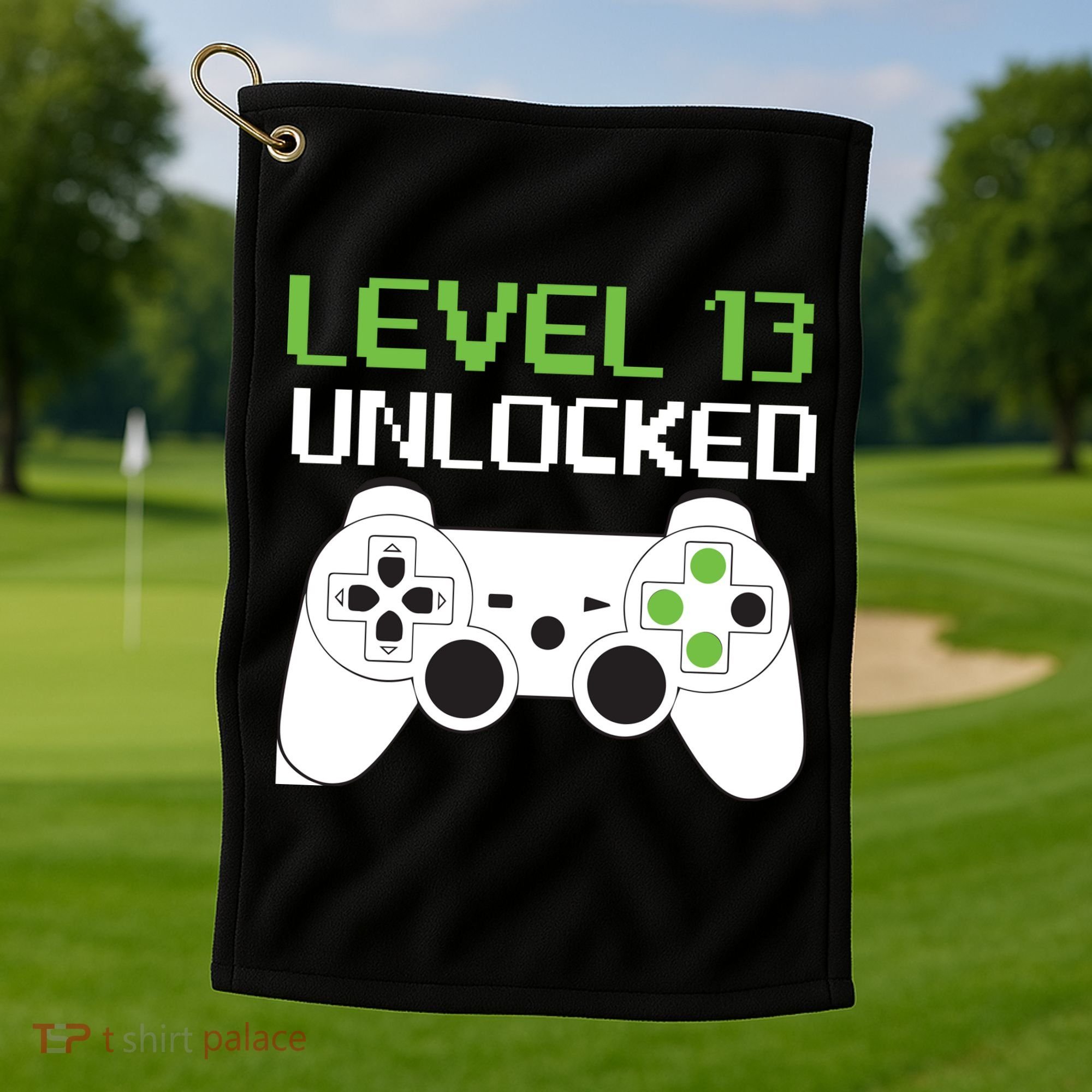 Level 13 Unlocked Teenager Golf Towel
