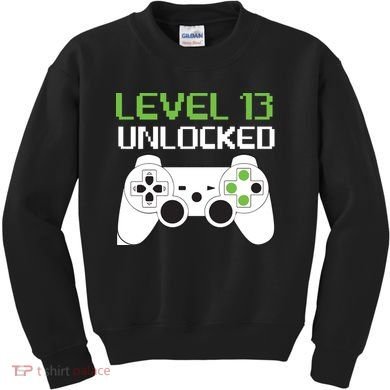 Level 13 Unlocked Teenager Kids Sweatshirt