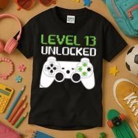 Level 13 Unlocked Teenager Kids T-Shirt thumb 3