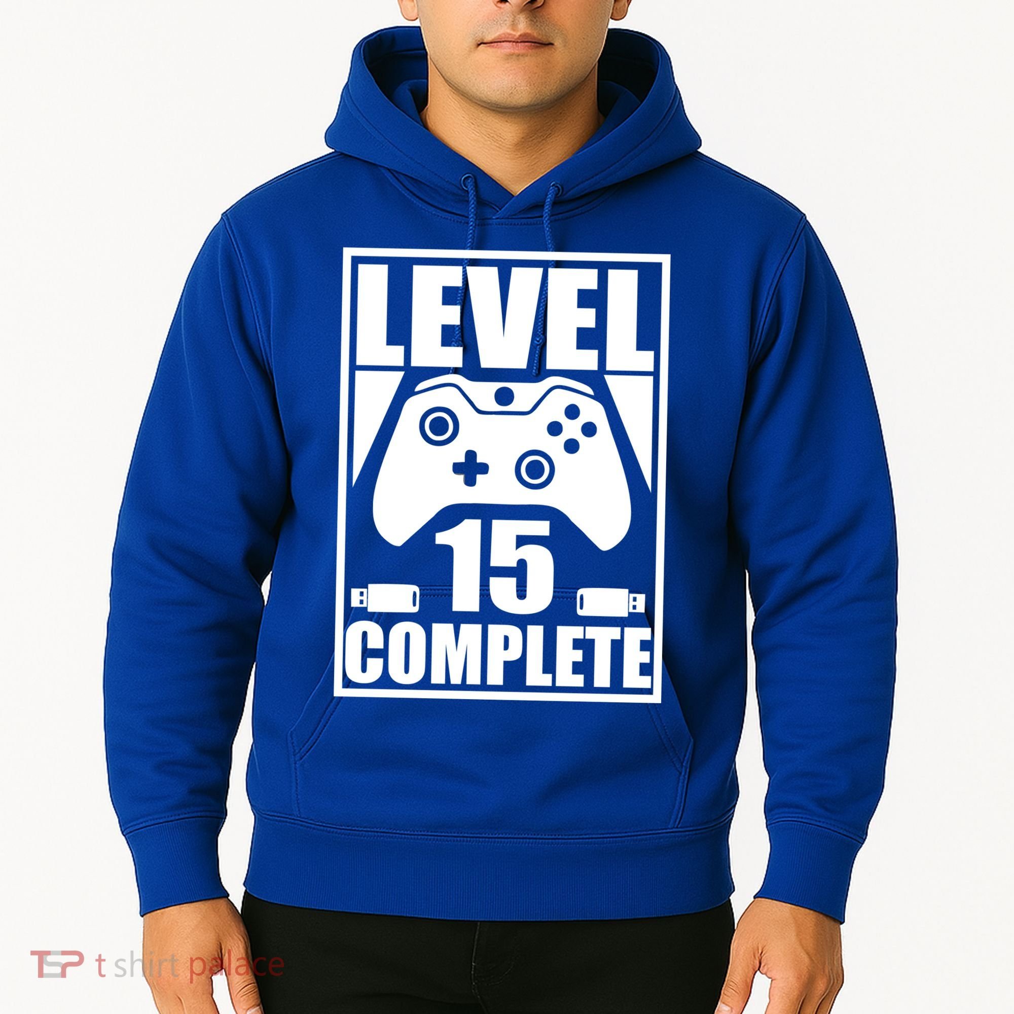Level 15 Complete Video Gamer 15th Birthday Hoodie