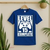Level 15 Complete Video Gamer 15th Birthday T-Shirt thumb 2