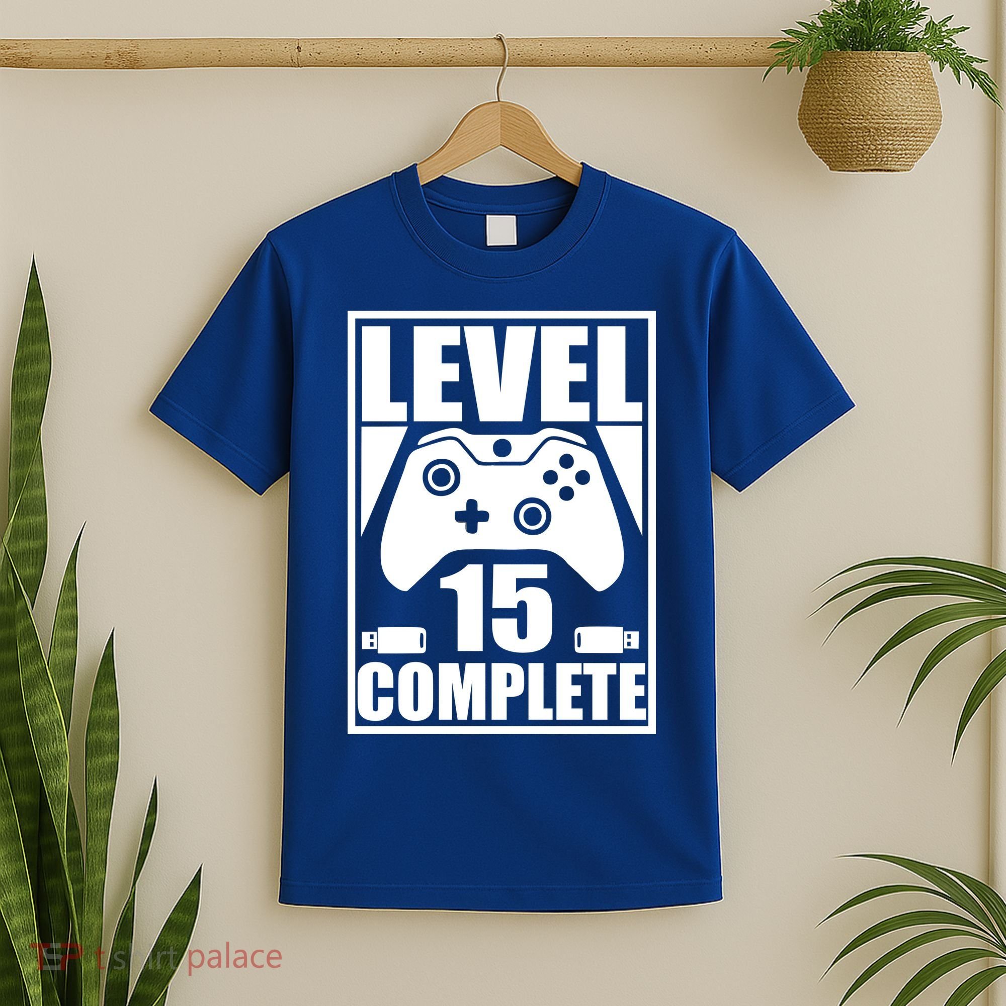 Level 15 Complete Video Gamer 15th Birthday T-Shirt