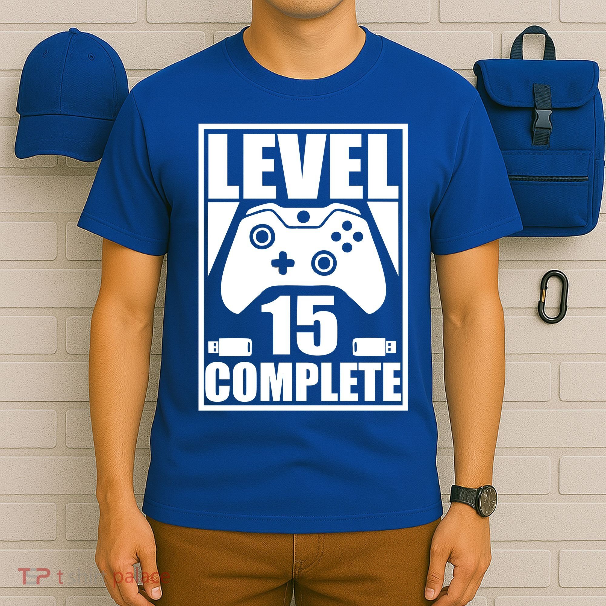 Level 15 Complete Video Gamer 15th Birthday T-Shirt