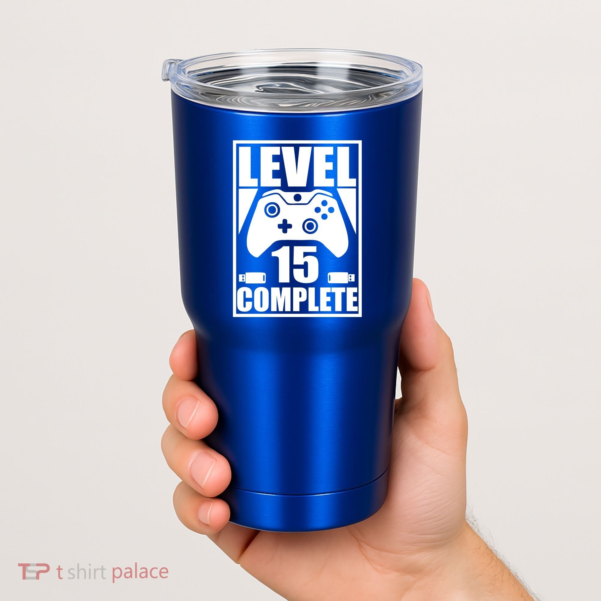 Level 15 Complete Video Gamer 15th Birthday Tumbler