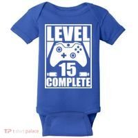 Level 15 Complete Video Gamer 15th Birthday Baby Bodysuit thumb 0