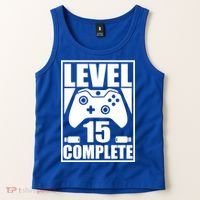 Level 15 Complete Video Gamer 15th Birthday Tank Top thumb 2