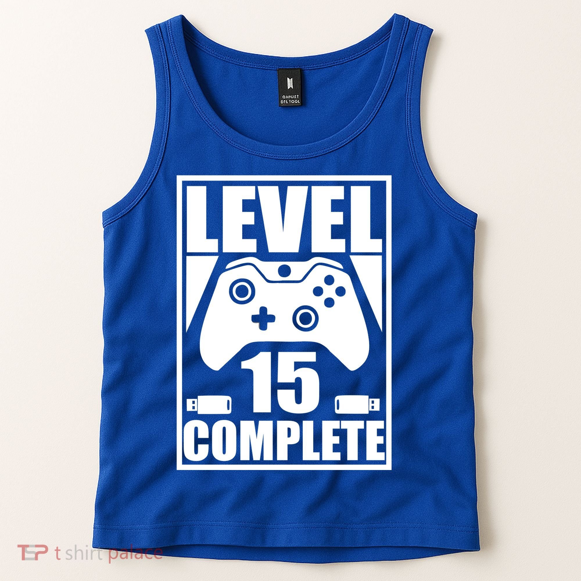 Level 15 Complete Video Gamer 15th Birthday Tank Top