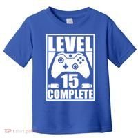 Level 15 Complete Video Gamer 15th Birthday Toddler T-Shirt thumb 0