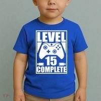 Level 15 Complete Video Gamer 15th Birthday Toddler T-Shirt thumb 2