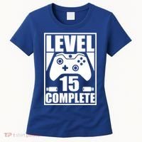 Level 15 Complete Video Gamer 15th Birthday Women's T-Shirt thumb 0