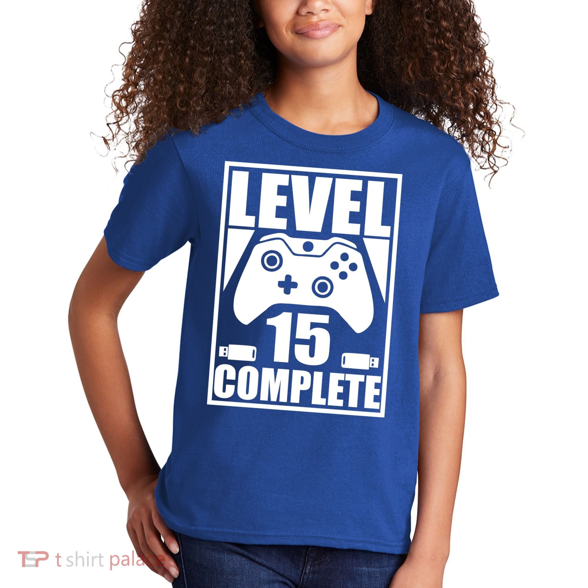 Level 15 Complete Video Gamer 15th Birthday Kids T-Shirt