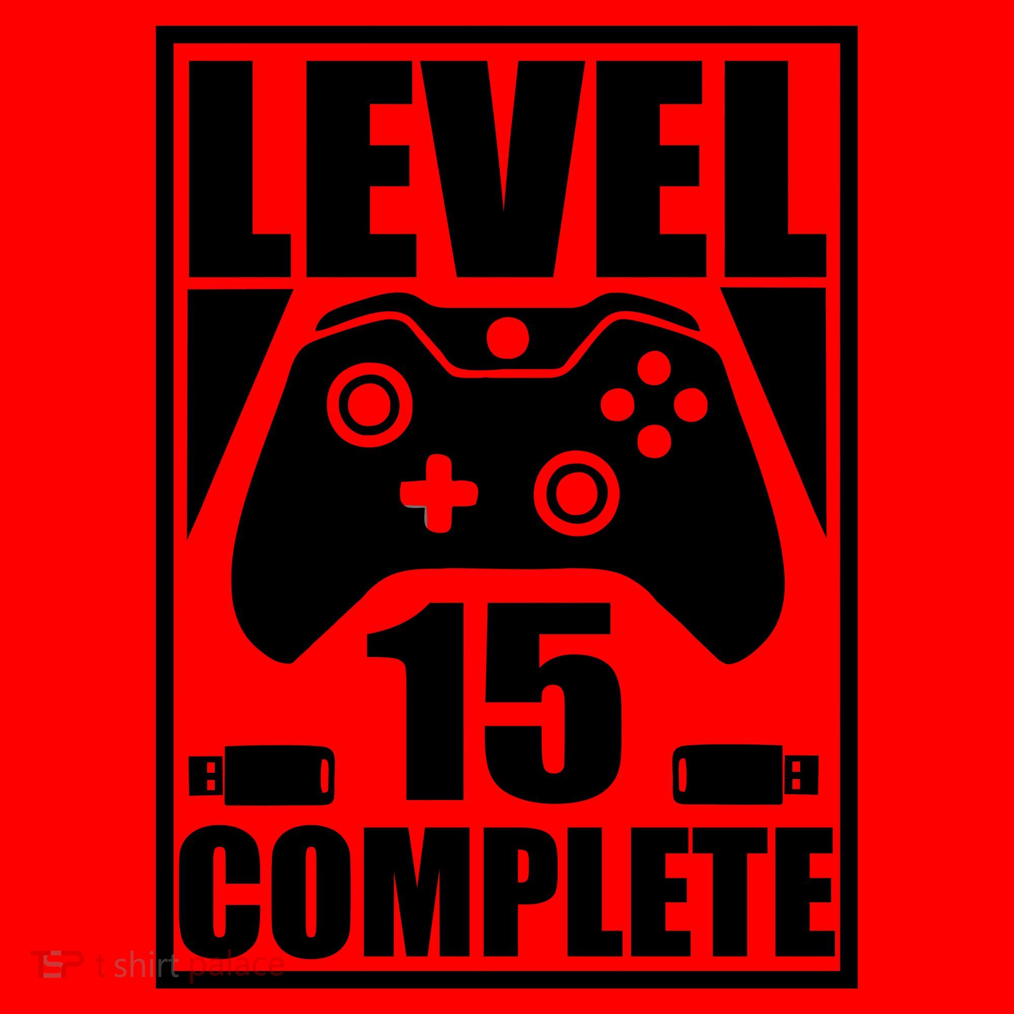 Level 15 Complete Video Gamer 15th Birthday Santa Hat