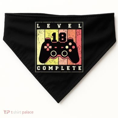 Level 18 Complete Gaming 18th Birthday USA-Made Doggie Bandana