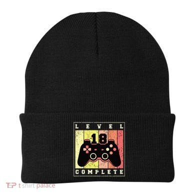 Level 18 Complete Gaming 18th Birthday Beanie