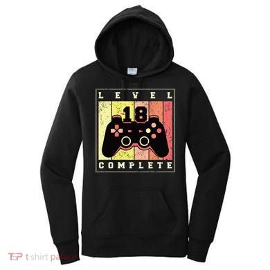 Level 18 Complete Gaming 18th Birthday Women's Hoodie