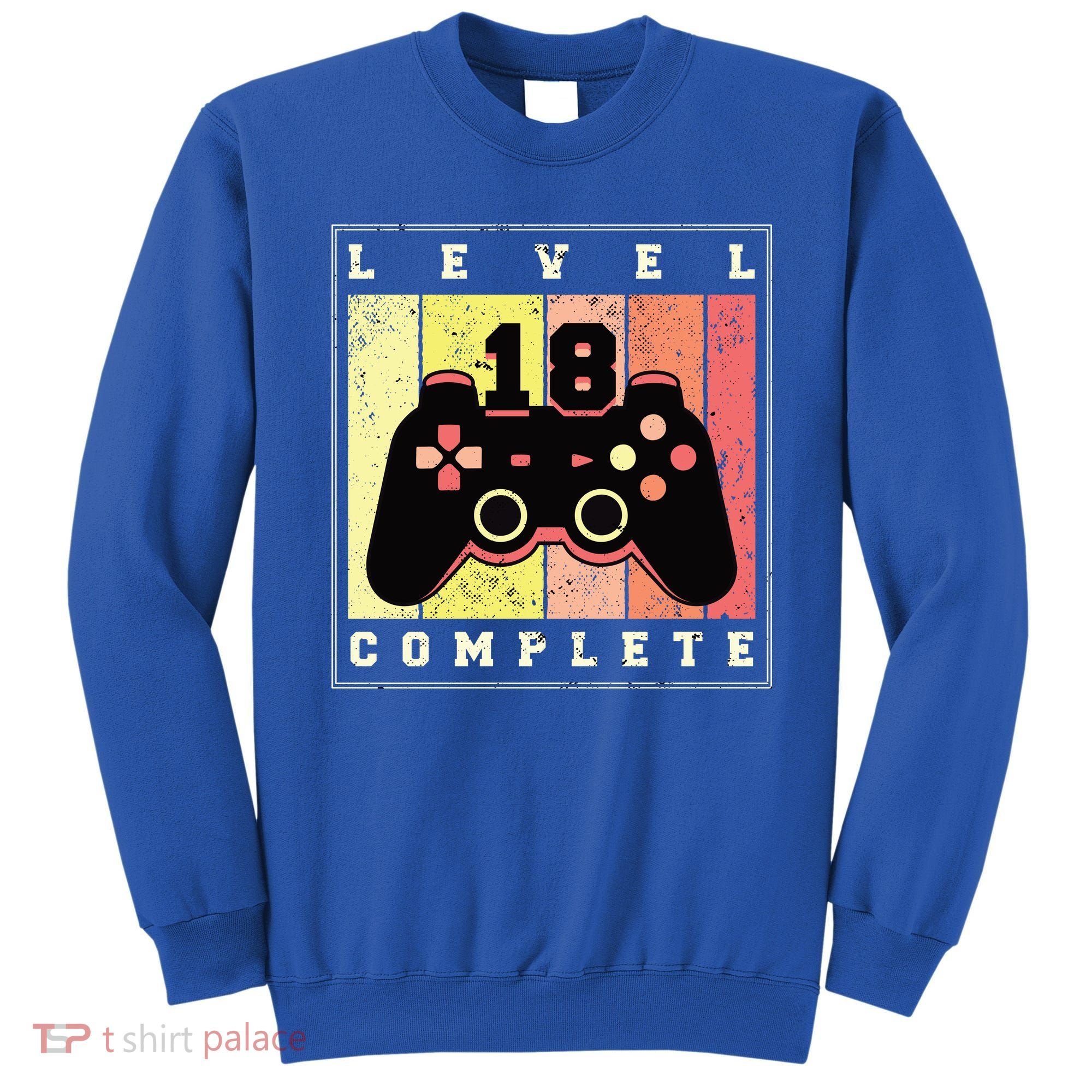 Level 18 Complete Gaming 18th Birthday Sweatshirt