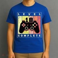 Level 18 Complete Gaming 18th Birthday T-Shirt thumb 3