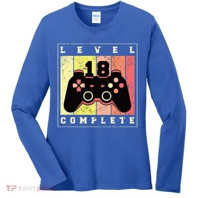 Level 18 Complete Gaming 18th Birthday Women's Long Sleeve Shirt