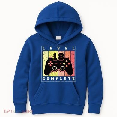 Level 18 Complete Gaming 18th Birthday Kids Hoodie