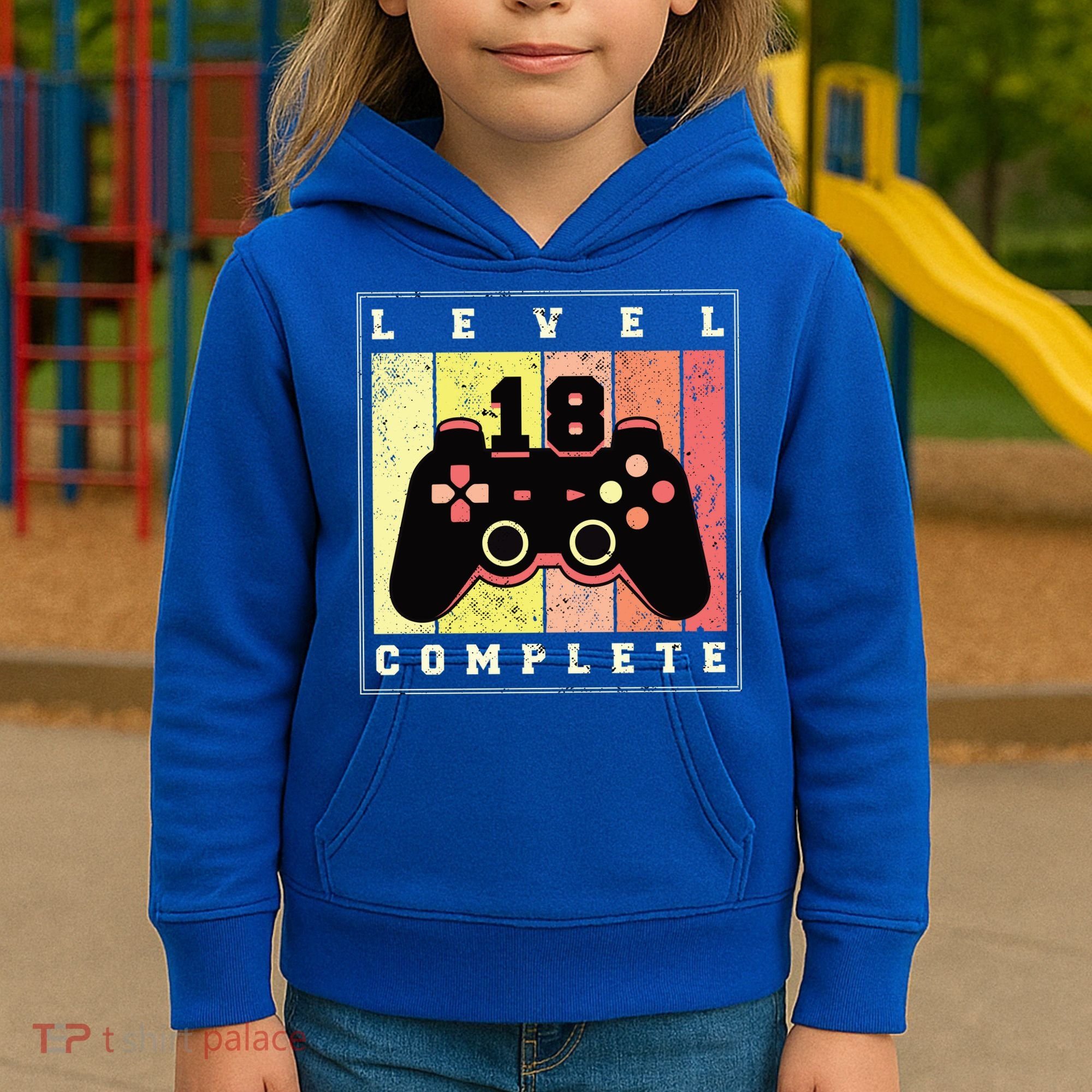 Level 18 Complete Gaming 18th Birthday Kids Hoodie