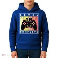 Level 18 Complete Gaming 18th Birthday Kids Hoodie thumb 4