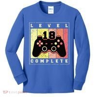 Level 18 Complete Gaming 18th Birthday Kids Long Sleeve Shirt thumb 0