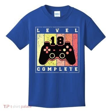 Level 18 Complete Gaming 18th Birthday Kids T-Shirt