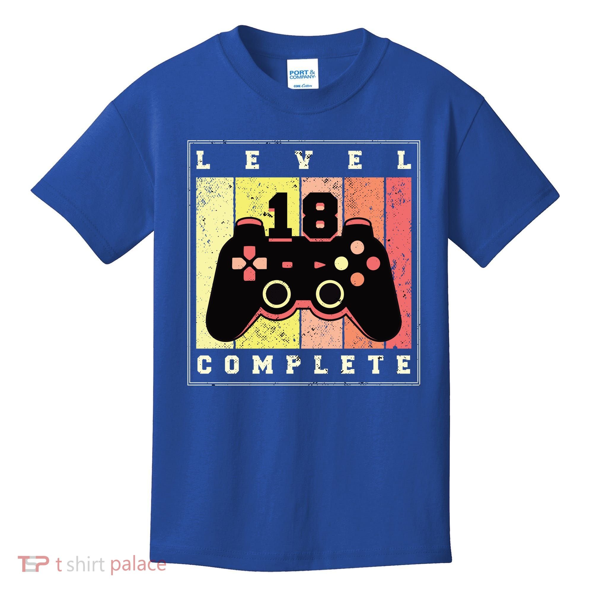 Level 18 Complete Gaming 18th Birthday Kids T-Shirt