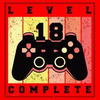 Level 18 Complete Gaming 18th Birthday Santa Hat thumb 1