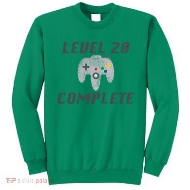 Level 20 Complete 20th Birthday Sweatshirt