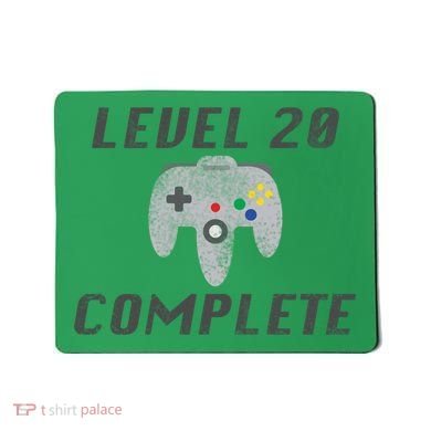 Level 20 Complete 20th Birthday Mousepad