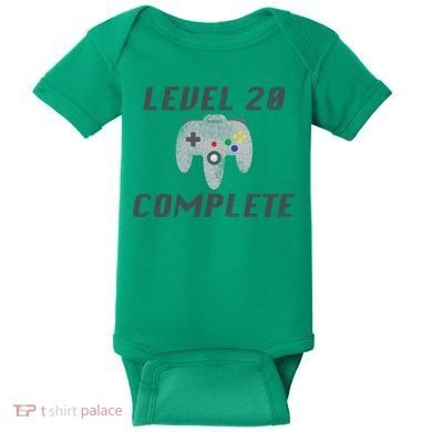 Level 20 Complete 20th Birthday Baby Bodysuit