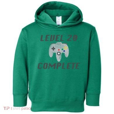 Level 20 Complete 20th Birthday Toddler Hoodie
