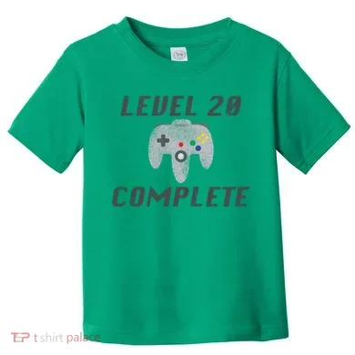 Level 20 Complete 20th Birthday Toddler T-Shirt