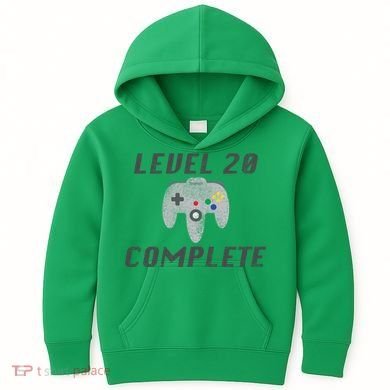 Level 20 Complete 20th Birthday Kids Hoodie