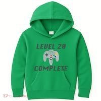 Level 20 Complete 20th Birthday Kids Hoodie thumb 0