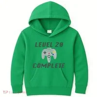 Level 20 Complete 20th Birthday Kids Hoodie thumb 0